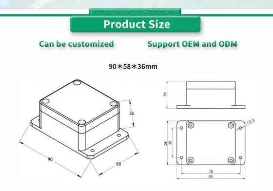 UBIS-63Y RS485 UNIVO Analog/Digital Inclinometer for Dual Axis Inclination Detection