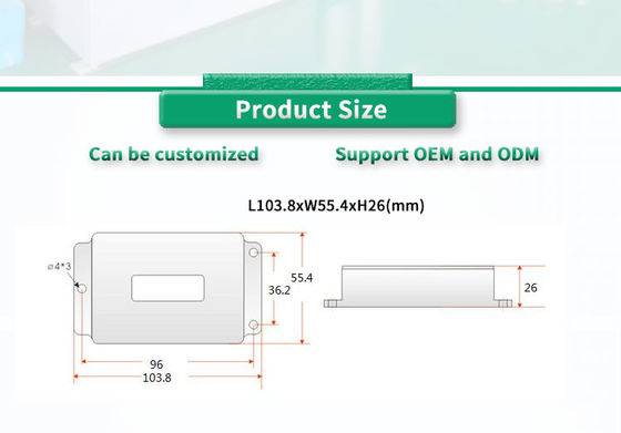 High Precision UBIS-526Y RS232 RS485 TTL Dual Axis Inclinometer For Industrial